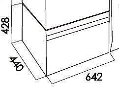 Тумба выкатная Lotos 70 белый со вставкой из нержавеющей стали для ванной в интернет-магазине сантехники Sanbest