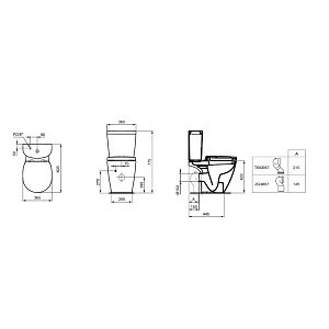 Унитаз напольный Ideal Standard Connect Space E119501 с бачком E786101 купить в интернет-магазине Sanbest