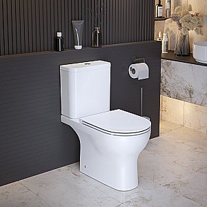 Унитаз Ambassador Abner 107K19001RS безободковый, с бачком, с крышкой микролифт, белый купить в интернет-магазине Sanbest