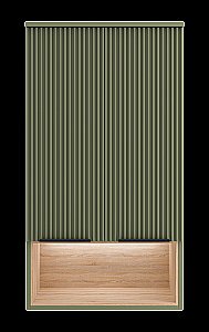 Шкаф подвесной Misty Enfida 60 ENF-08060-081 Зеленый / Дуб Сонома светлый для ванной в интернет-магазине сантехники Sanbest