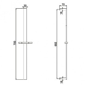 Душевая штанга PAINI 50PZ129QQRI черный матовый купить в интернет-магазине сантехники Sanbest