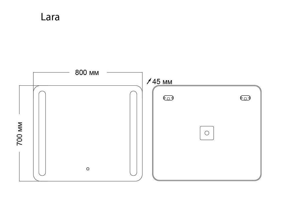 Зеркало GROSSMAN Lara 138070 80x70 в ванную от интернет-магазине сантехники Sanbest