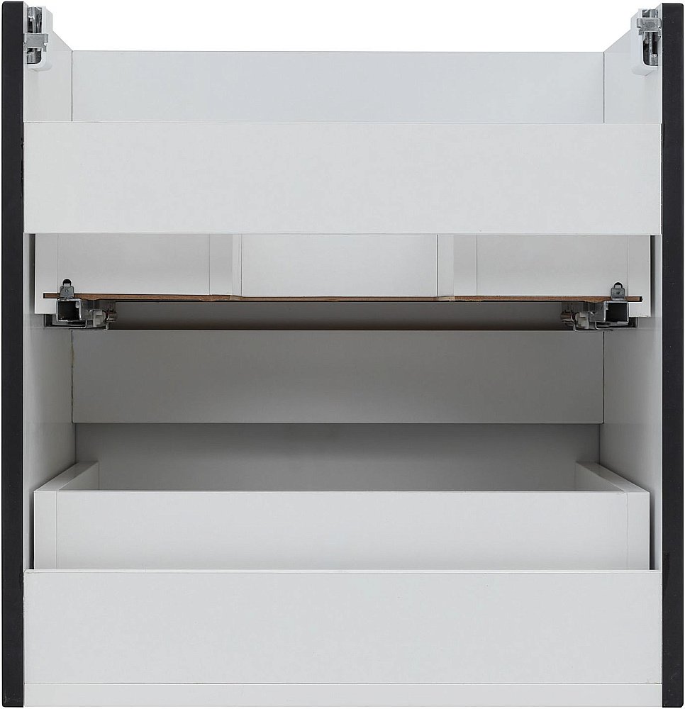 Тумба с раковиной Aquanet Вега 50 черная матовая для ванной в интернет-магазине Sanbest