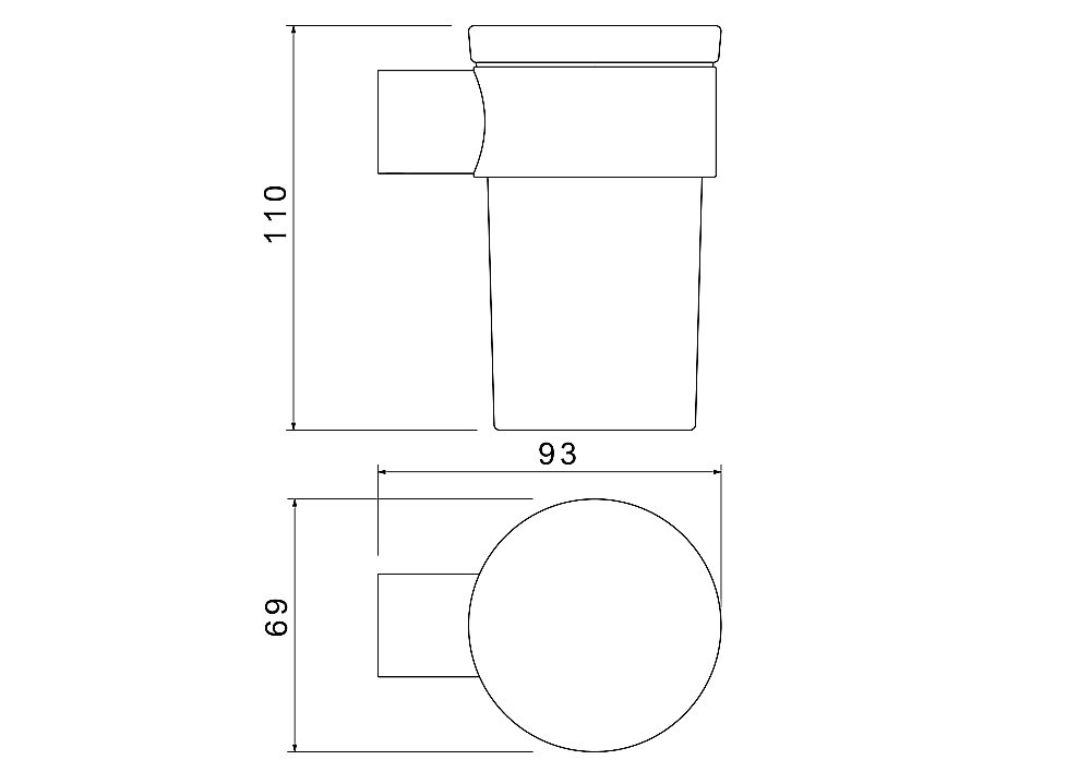 Стакан Aquatek Лира AQ4427MB стекло матовое/черный матовый купить в интернет-магазине сантехники Sanbest