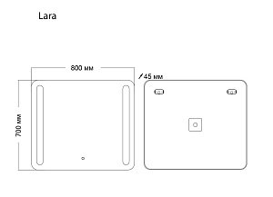 Зеркало GROSSMAN Lara 138070 80x70 в ванную от интернет-магазине сантехники Sanbest