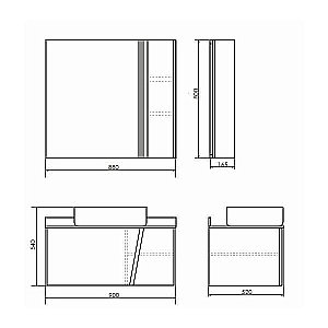 Тумба с раковиной Comforty Эдинбург 90 для ванной в интернет-магазине Sanbest