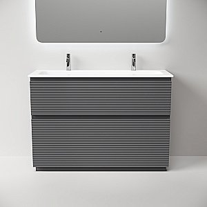 Тумба с раковиной Sancos FOLK Floor FL120FGS/CN7016 120 Grey soft для ванной в интернет-магазине Sanbest