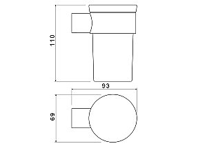 Стакан Aquatek Лира AQ4427MB стекло матовое/черный матовый купить в интернет-магазине сантехники Sanbest