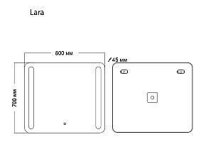 Зеркало GROSSMAN Lara 138070 80x70 в ванную от интернет-магазине сантехники Sanbest