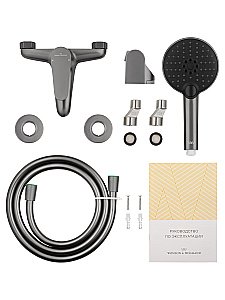 Смеситель для ванны с душем WONZON & WOGHAND ALFA WW-AE3204-BGG темный графит купить в интернет-магазине сантехники Sanbest