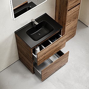 Тумба с раковиной Sancos Libra 60 LB60FECH дуб чарльстон для ванной в интернет-магазине Sanbest