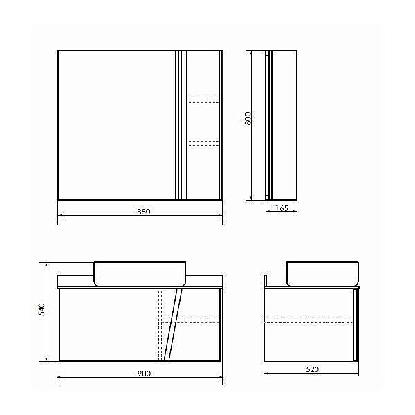 Тумба с раковиной Comforty Эдинбург 90 для ванной в интернет-магазине Sanbest
