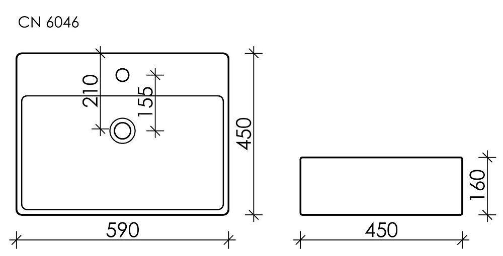 Раковина накладная Ceramica Nova Element CN6046 купить в интернет-магазине Sanbest