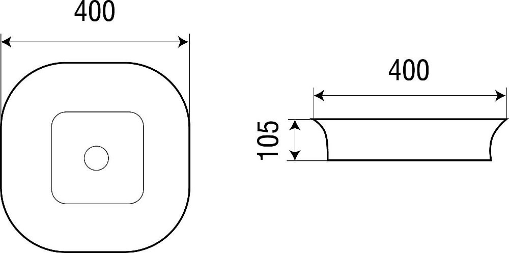 Накладная раковина WeltWasser WW ELBACH 2245 40 белая купить в интернет-магазине Sanbest