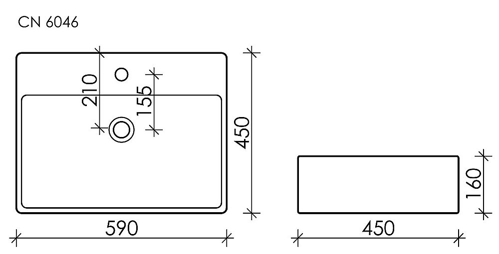 Раковина накладная Ceramica Nova Element CN6046 купить в интернет-магазине Sanbest