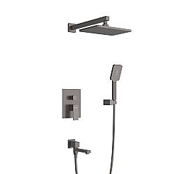 Душевая система Cezares SLIDER SLIDER-VDSET-GM черная матовая купить в интернет-магазине сантехники Sanbest