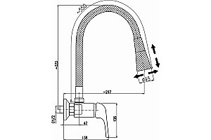 Смеситель для кухни Rav-Slezak Sazava SA002.5/13S серый/хром купить в интернет-магазине сантехники Sanbest