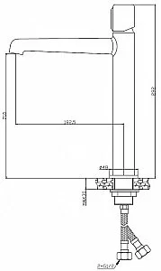 Смеситель для раковины BelBagno UNO UNO-LMC-NERO-W0 купить в интернет-магазине сантехники Sanbest