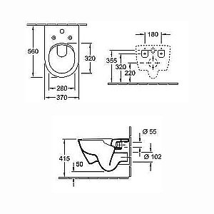 Унитаз подвесной Villeroy&Boch Subway 2.0 5614A1R1 альпийский белый, безободковый купить в интернет-магазине Sanbest