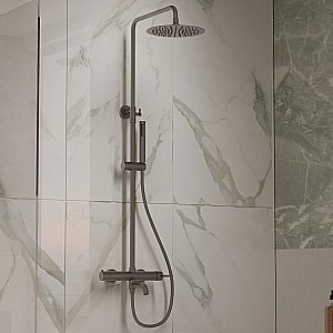 Душевая система Vincea Villa VSFS-1VL1GM вороненая сталь купить в интернет-магазине сантехники Sanbest