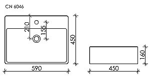Раковина накладная Ceramica Nova Element CN6046 купить в интернет-магазине Sanbest