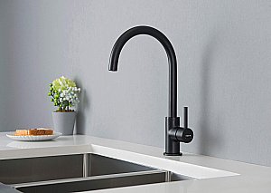 Смеситель для кухни Aquatek Европа AQ1382MB черный матовый купить в интернет-магазине сантехники Sanbest