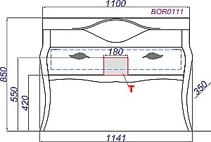 Тумба с раковиной Aqwella Borgia 115 BOR0111 черная для ванной в интернет-магазине Sanbest