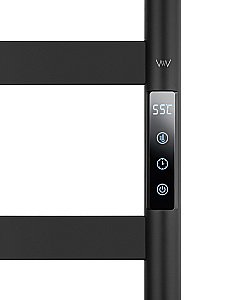 Полотенцесушитель электрический WONZON & WOGHAND DÜSSELDORF, Черный матовый (WW-A204-MB) купить в интернет-магазине сантехники Sanbest