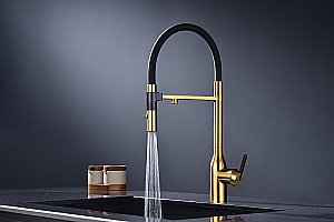 Смеситель для кухни Paulmark Magneto One Ma213188-BG брашированное золото купить в интернет-магазине сантехники Sanbest