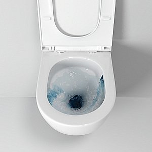 Унитаз подвесной Grossman Tornado GR-4411SQ безободковый, с крышкой микролифт, слив-торнадо, белый глянцевый купить в интернет-магазине Sanbest