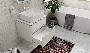 Тумба с раковиной Jorno Bosko 60 белая для ванной в интернет-магазине Sanbest