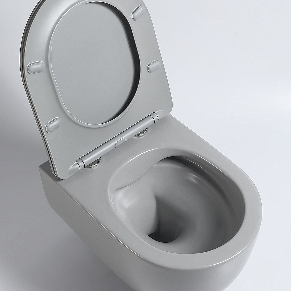 Унитаз Vincea Evo VT1-34SMG безободковый, с крышкой микролифт, серый матовый купить в интернет-магазине Sanbest