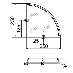 Полка Veragio Gifortes VR.GFT-9031.CR купить в интернет-магазине сантехники Sanbest