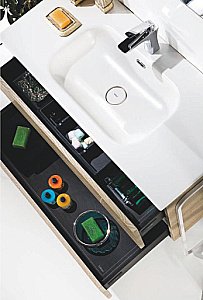 Тумба с раковиной Armadi Art Vallessi 80 дуб светлый фактурный для ванной в интернет-магазине Sanbest