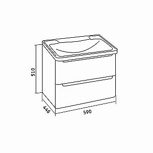 Тумба с раковиной подвесная Grossman АДЕЛЬ 60 белая для ванной в интернет-магазине Sanbest
