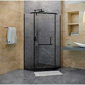 Душевой уголок RGW Hotel HO-081 80х80 350608188-14 стекло прозрачное/профиль черный купить в интернет-магазине Sanbest