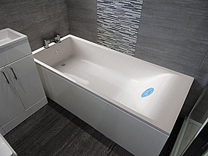 Ванна из искусственного камня Marmo Bagno Алесса NEW 160х70 MB-ALN160-70 белая купить в интернет-магазине Sanbest