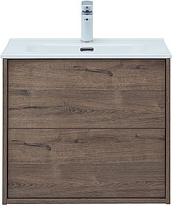 Тумба с раковиной Aquanet Lino 287541 60 (Flat) дуб веллингтон для ванной в интернет-магазине Sanbest