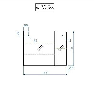 Зеркальный шкаф Style Line БЕРЛИН Соната СС-00002250 90 серый купить в интернет-магазине сантехники Sanbest