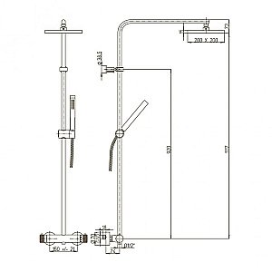 Душевая система PAINI Fluxio 43CR689TH2L90P1 хром купить в интернет-магазине сантехники Sanbest