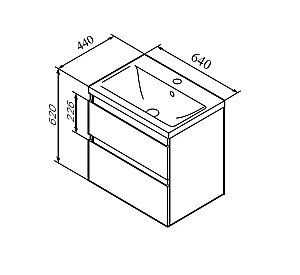 Тумба с раковиной AM.PM X-Joy 65 подвесная белая для ванной в интернет-магазине Sanbest