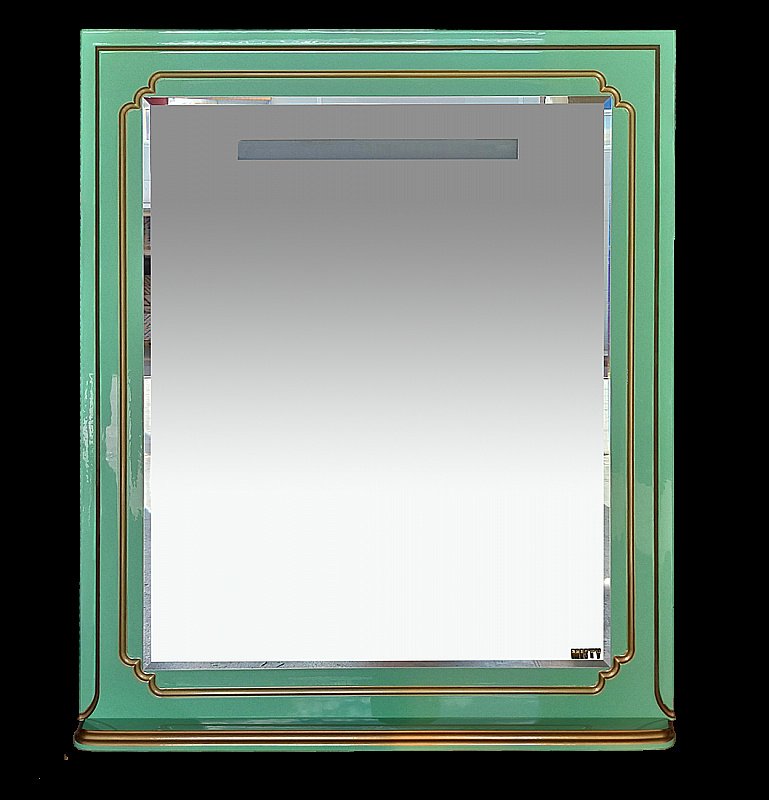 Зеркало Misty Praga 90x100 Зеркало салатовая/ патина в ванную от интернет-магазине сантехники Sanbest