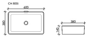 Раковина накладная Ceramica Nova Element CN5025 купить в интернет-магазине Sanbest