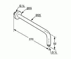 Держатель верхнего душа Kludi A-QA 665130500 купить в интернет-магазине сантехники Sanbest