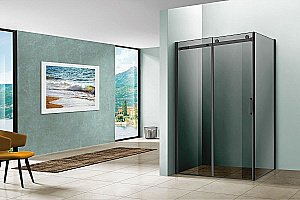 Душевой уголок Vincea COMO VSR-1C9012CGB 120x90 стекло тонированное/профиль черный купить в интернет-магазине Sanbest