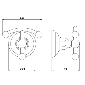 Крючок Nicolazzi Accessori Classica 1481CR Хром купить в интернет-магазине сантехники Sanbest