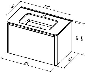 Тумба с раковиной Allen Brau Gravity 80 1.370013.WM белая матовая для ванной в интернет-магазине Sanbest
