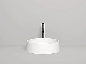 Раковина накладная Salini Gloria 01 1102201M 44 из искусственного камня S-Stone, белая матовая купить в интернет-магазине Sanbest