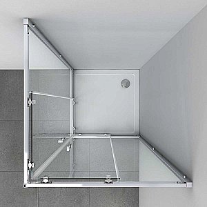 Душевой уголок Vincea Alpha VSS-3AL900CLB 90x90 стекло прозрачное/профиль черный купить в интернет-магазине Sanbest