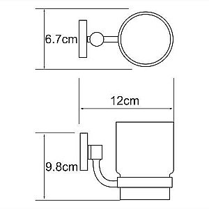 Стакан для зубных щеток WasserKRAFT Rhein K-6228 купить в интернет-магазине сантехники Sanbest